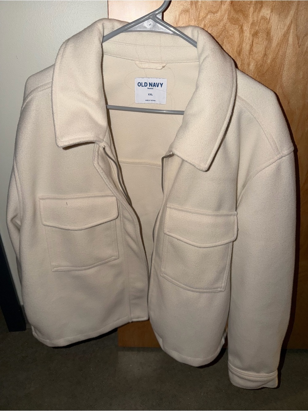 Old Navy Fleece Jacket - XXL - White / Cream